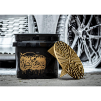 Nuke Guys Golden Bucket Set - GritGuard Wash Bucket 3.5 Gallon and GritGuard Bucket Insert in Gold