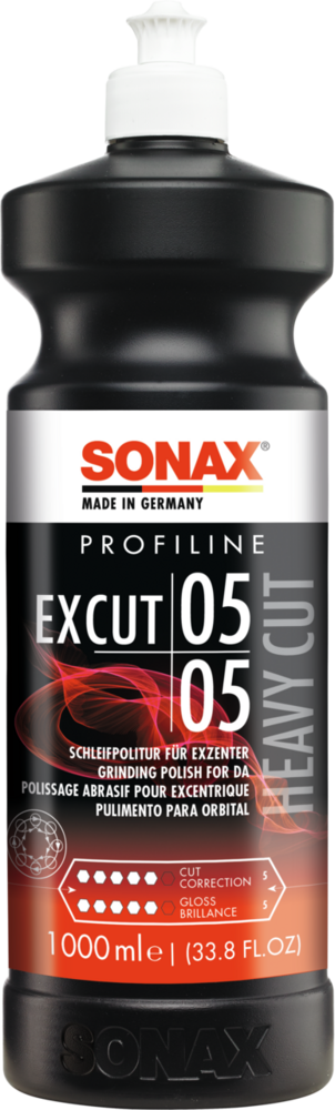 SONAX PROFILINE ExCut 05-05 (1 Liter) Hochglanzpolitur | zum Abschleifen von verkratzten oder lokal angeschliffenen Lackschichten