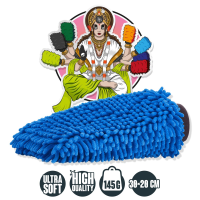 Nuke Guys - Chenille Waschhandschuh blau