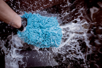Nuke Guys - Chenille Waschhandschuh - hellblau