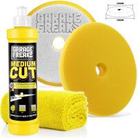 Politur Set - Garage Freaks - Heavy Cut, Medium Cut, Finish Cut, Carnauba Versiegelung