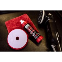 Garage Freaks - Politurset Heavy Cut Schleifpolitur 250ml + Heavy Cut Foam Pad 150mm + Mikrofasertuch 550GSM