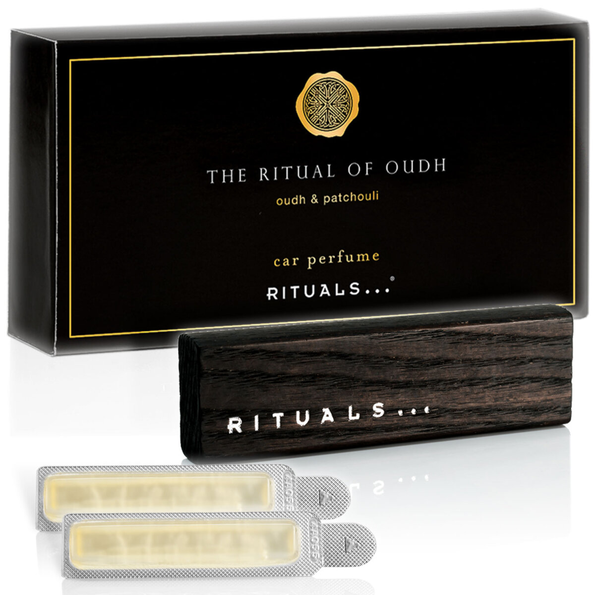 Rituals - Autoparfum 2x 3 gr + Holzhalterung - RITUAL OF OUDH