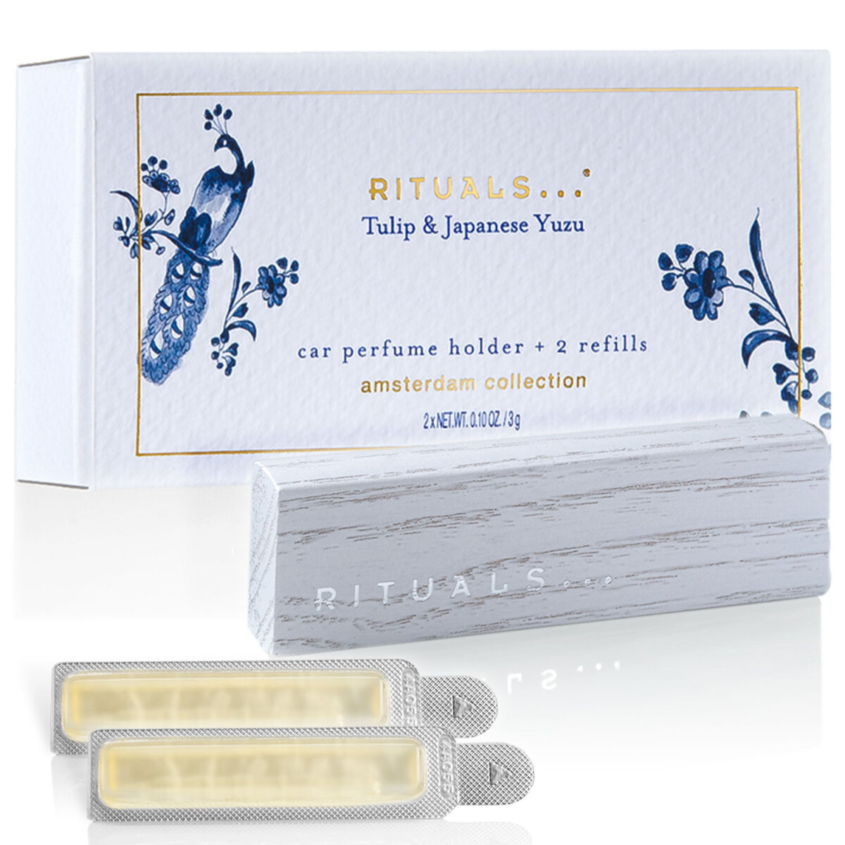 Rituals - Autoparfum 2x 3g + Holzhalterung AMSTERDAM COLLECTION