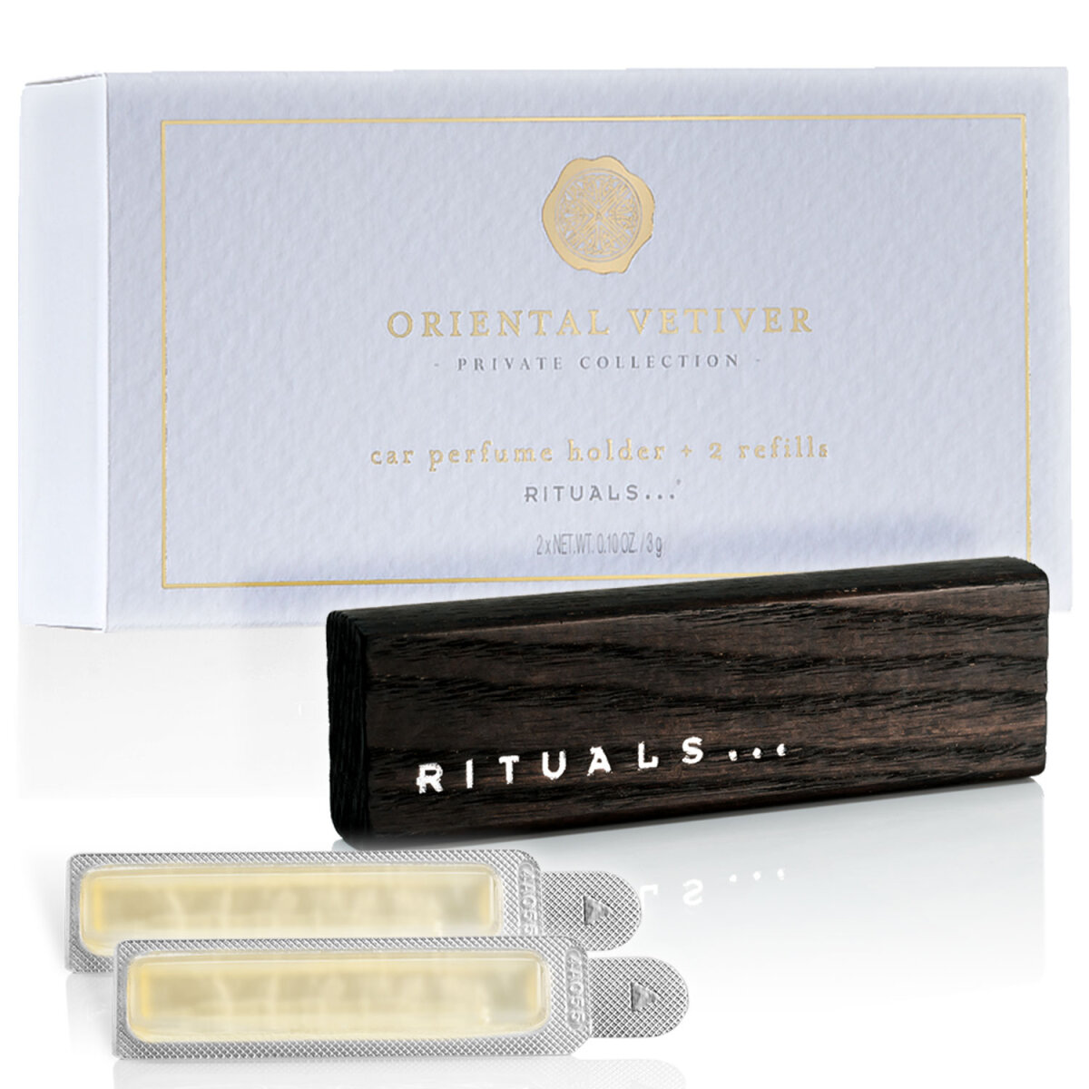 Rituals - Autoparfum 2x 3g + Holzhalterung - ORIENTAL VETIVER
