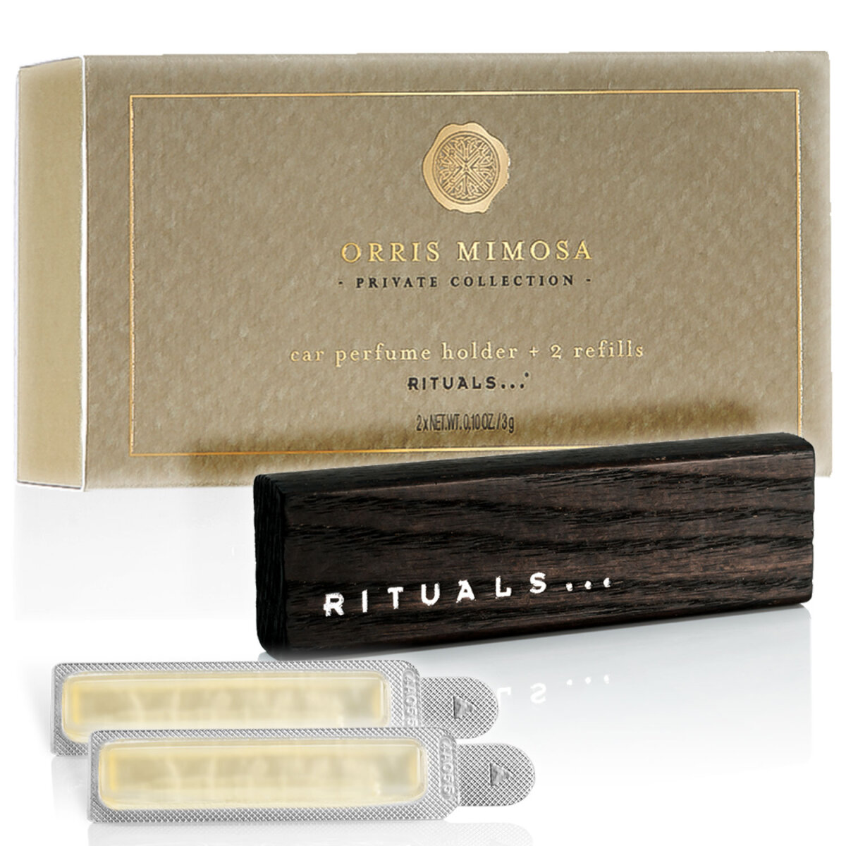 Rituals - Autoparfum 2x 3g + Holzhalterung ORRIS MIMOSA