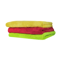 Menzerna 3-pack premium microfibre cloth set 550 GSM, yellow, green, red