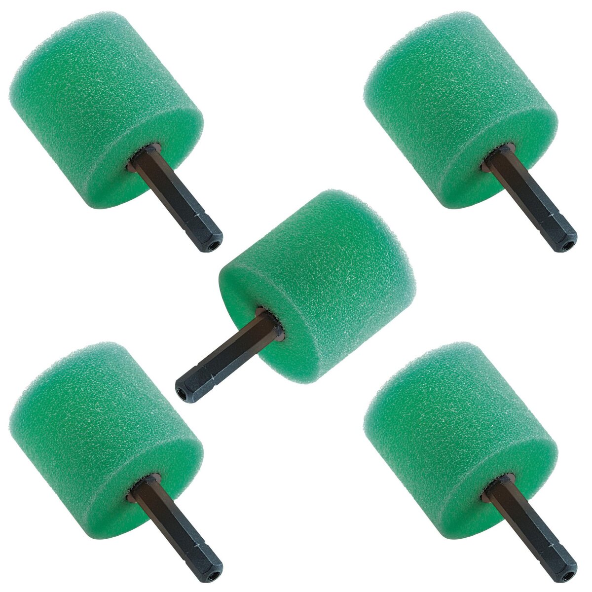 Polierschwamm PZ-G Grün 35 HEX 5 Stück Zylinderform 517755