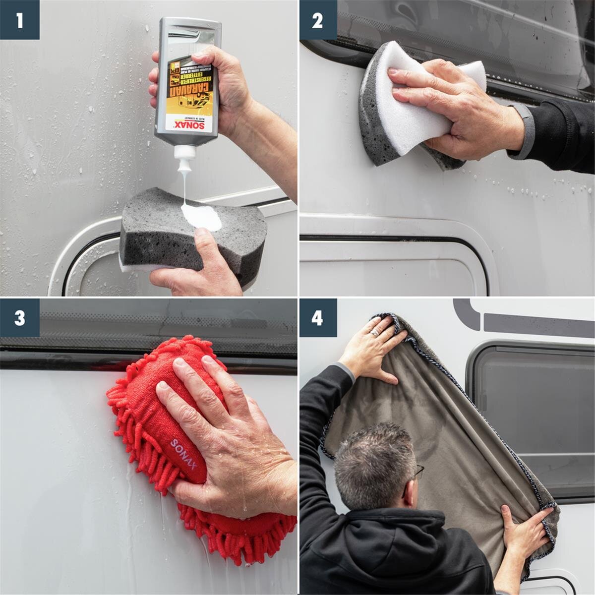 Gfk Reiniger SONAX CARAVAN RegenstreifenEntferner (3 Liter) – Intensiver Reiniger Für Glas, Lack & GFK SONAX CARAVAN Reiniger 3 Liter Für Auto Caravan