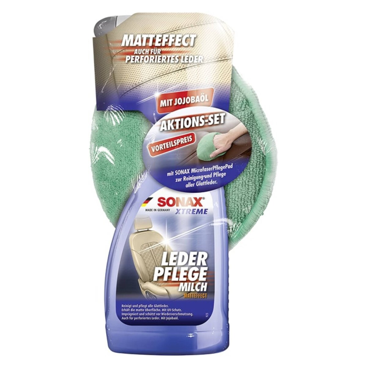 XtremeLederPflegemilch mit MicrofaserPad AktionsSet 02547410 - Sonax