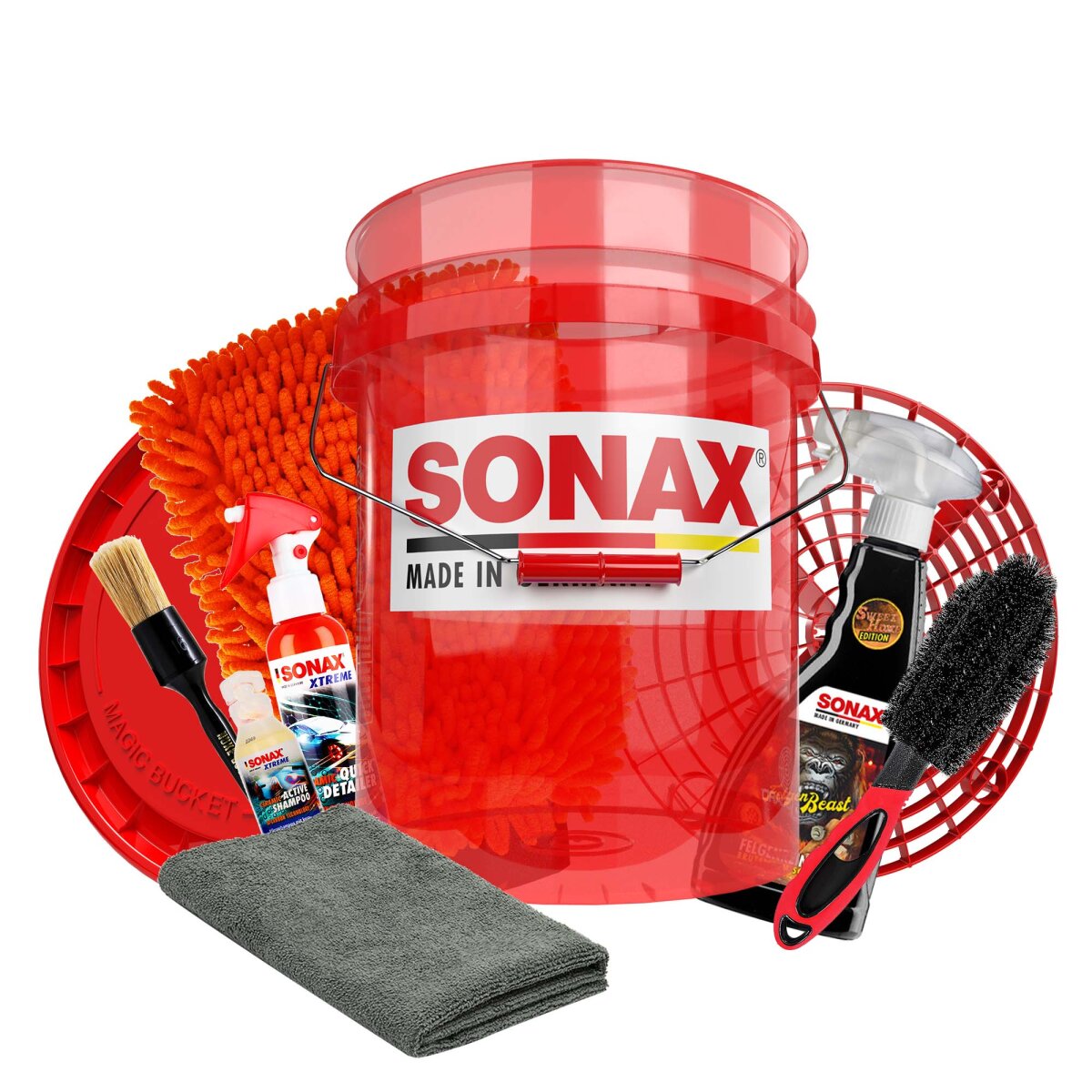 SONAX Red Wascheimer Set