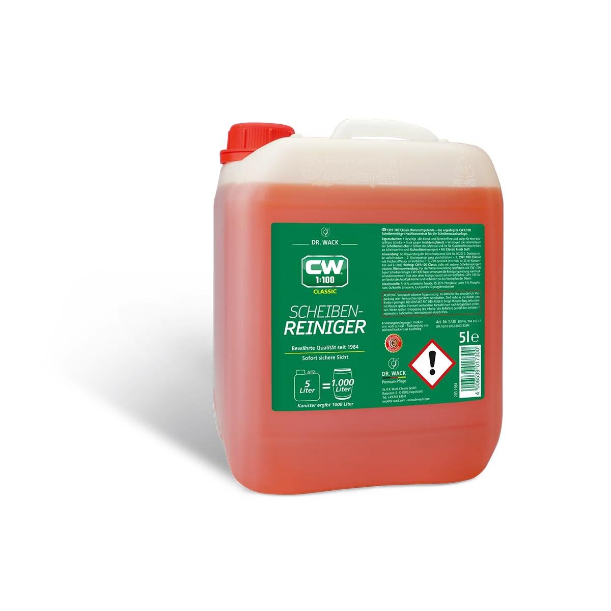 Dr. Wack - CW1:100 Classic Scheibenreiniger - 5 L
