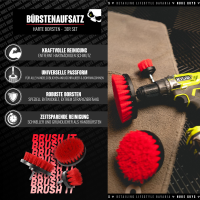 Nuke Guys Bürstenaufsatz 3er Set, hart