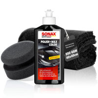 SONAX Polish&amp;Wax schwarz Set