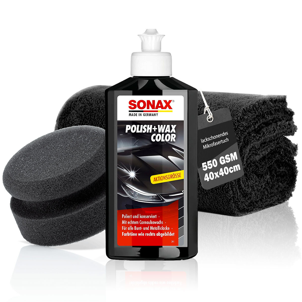 SONAX Polish&Wax schwarz Set - 250ml