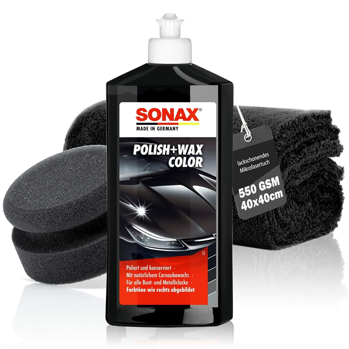 SONAX Polish&Wax schwarz Set - 500ml