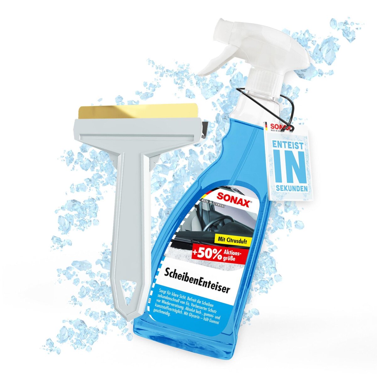 Sonax Scheibenenteiser 750 ml + Murska Eiskratzer