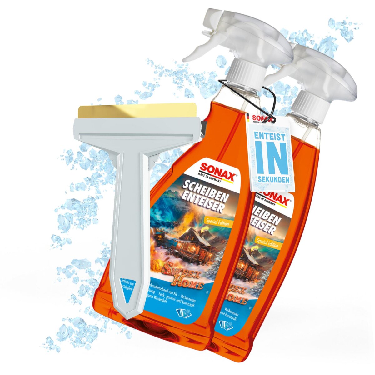 Sonax Scheibenenteiser Sweet Home Set + Eiskratzer 2x Enteiser + 1x Eiskratzer